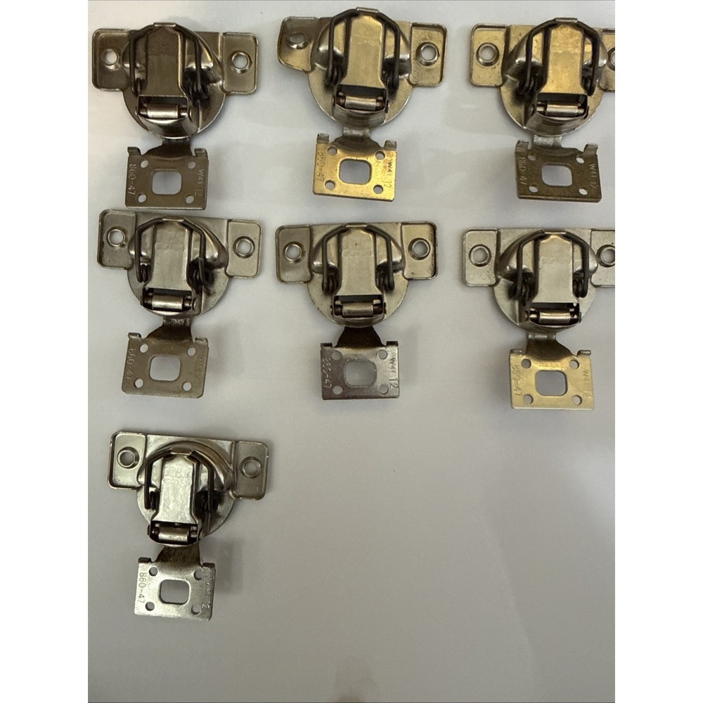 GRASS 860-02 Nickel Face Frame Hinge w/ W41 12 860-047 mount plate-lot of 7 sets